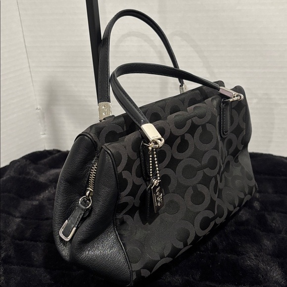 Coach Signature Canvas Satchel with Leather Trim Silver hardware 2 Hang Tag - Picture 8 of 15